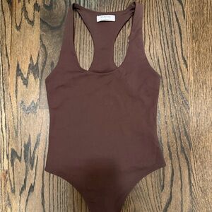 Babaton Chocolate Brown Bodysuit